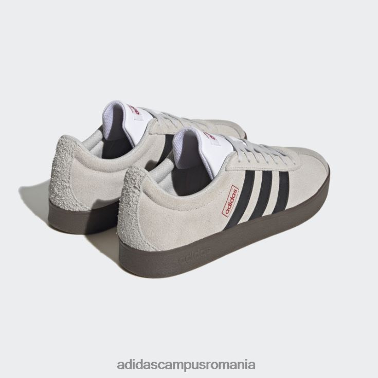 adidas campus romania vl court lifestyle skateboarding pantofi din piele intoarsa gri adidas bărbați gri/negru/stacojiu J266N212198
