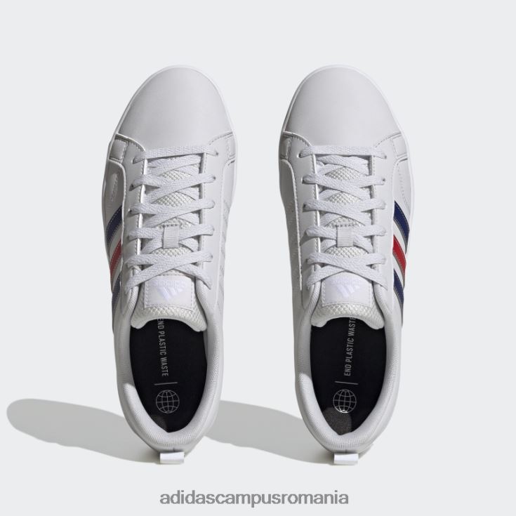 adidas campus romania vs pace 2.0 pantofi din nubuc sintetic cu 3 dungi, gri liniuță bărbați gri liniuță/albastru victorie/alb J266N212763