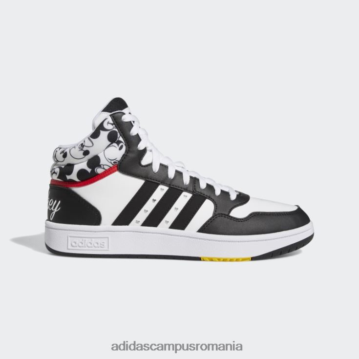 adidas campus romania x disney mickey mouse hoops 3.0 pantofi mijlocii alb fierbinte bărbați alb/negru/roșu rază J266N25968