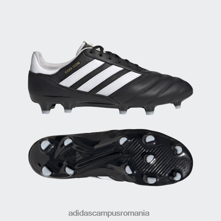 adidas campus romania copa icon crampuri de fotbal pentru teren ferm negru bărbați negru/alb/auriu metalic J266N219970