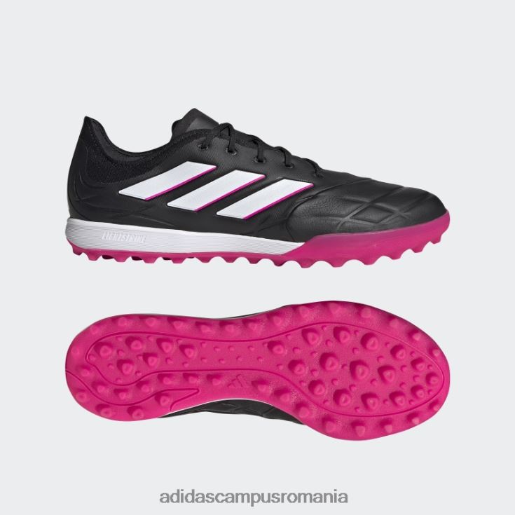 adidas campus romania copa pure.1 pantofi de fotbal turf negri bărbați negru/zero metalic/roz J266N219999