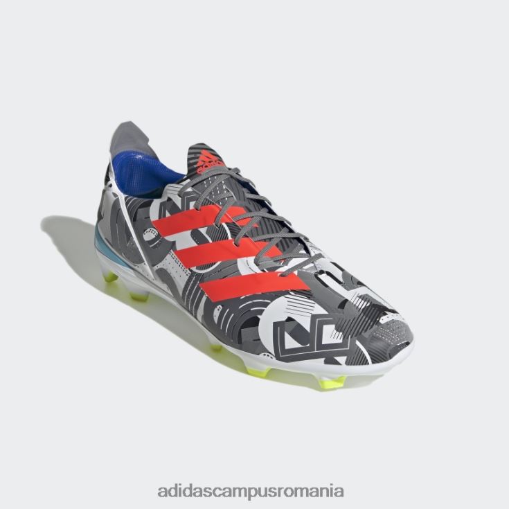 adidas campus romania crampă de fotbal pentru teren ferm roșu bărbați alb/roșu/cian J266N220009