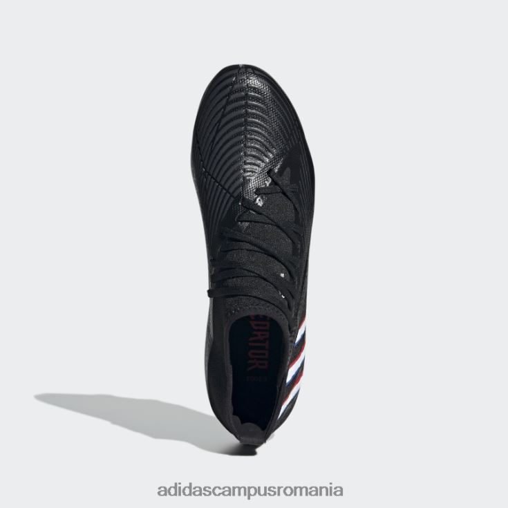 adidas campus romania pradator edge.3 crampoane de fotbal pentru teren ferm negru bărbați negru/alb/rosu J266N220005