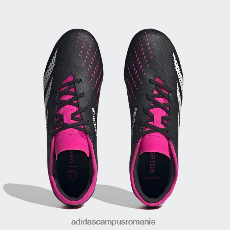 adidas campus romania precizie prădător.3 crampoane de fotbal pentru teren ferm joase negre bărbați negru/alb/roz J266N219958