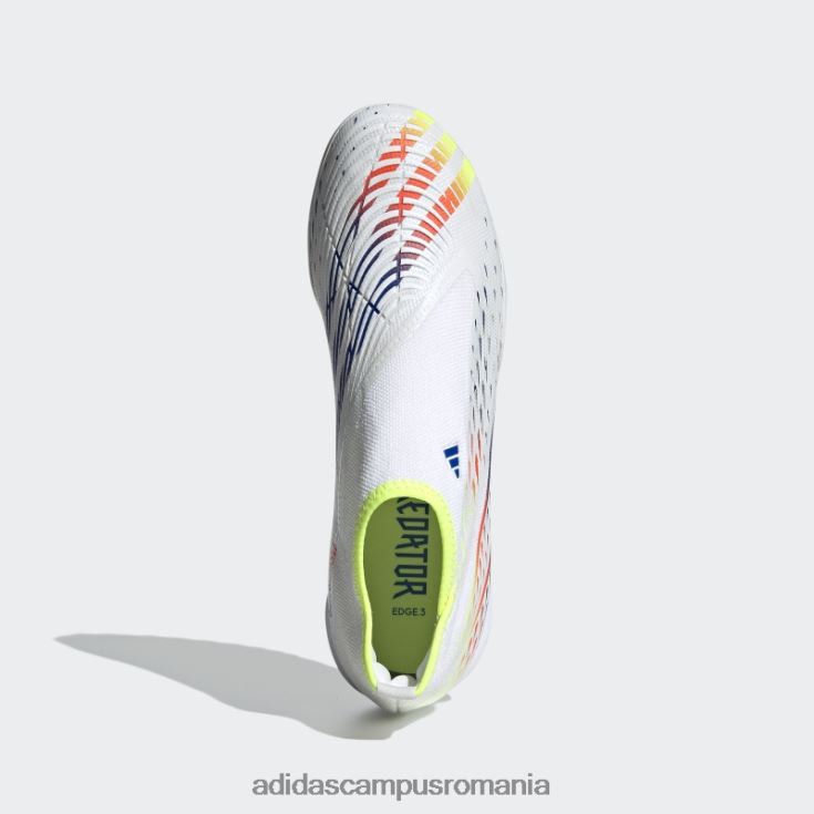 adidas campus romania predator edge.3 pantofi de fotbal turf fără șireturi albi bărbați alb/galben/albastru J266N219994