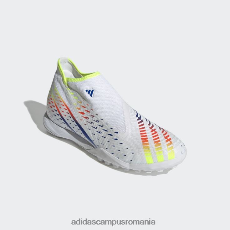 adidas campus romania predator edge.3 pantofi de fotbal turf fără șireturi albi bărbați alb/galben/albastru J266N219994