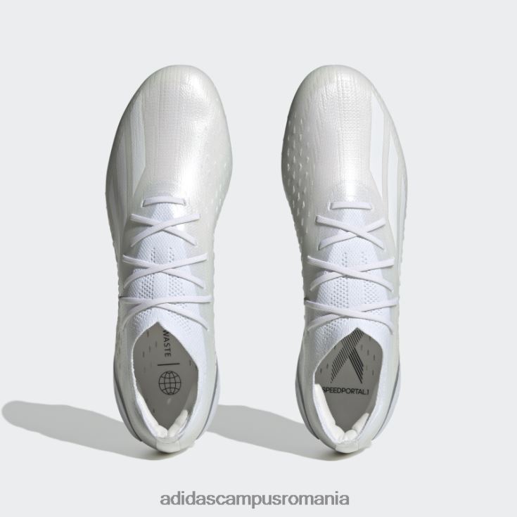 adidas campus romania x speedportal.1 crampoane de fotbal pentru teren ferm alb bărbați alb negru J266N219969