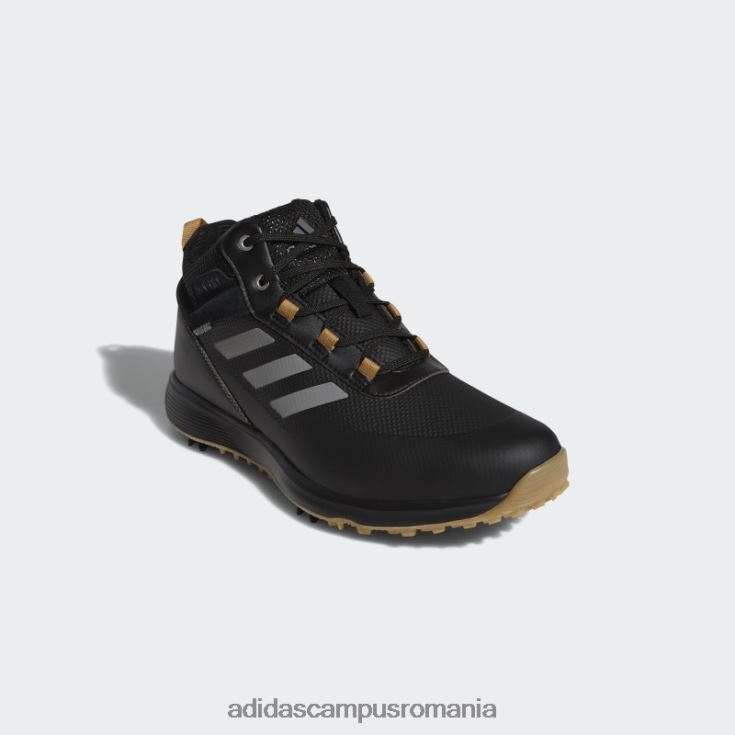 adidas campus romania pantofi de golf negri s2g din poliester reciclat cu tăietură mijlocie adidas bărbați negru/gri/mesa J266N24767