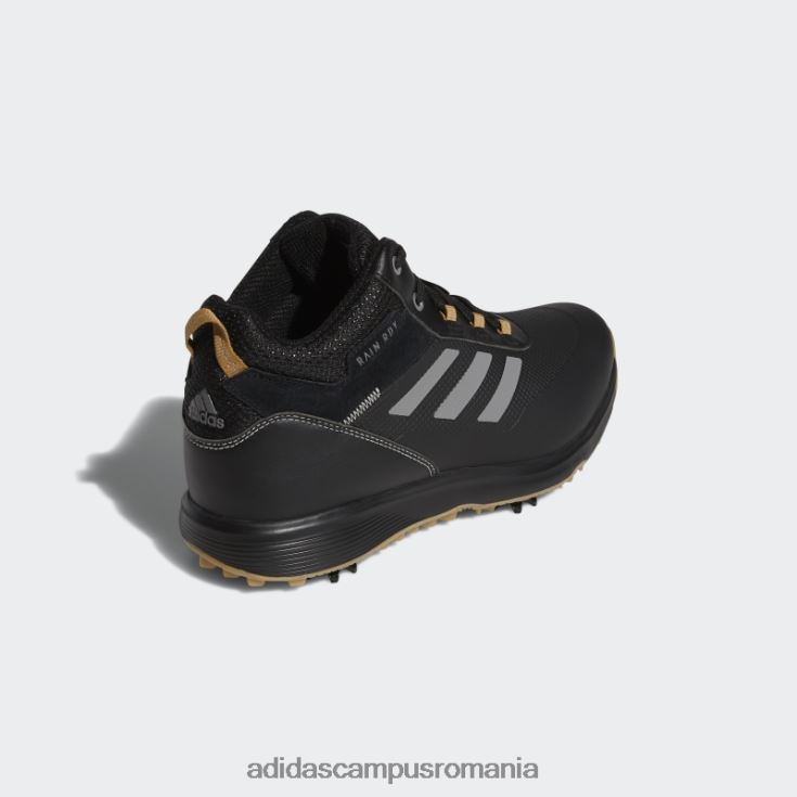 adidas campus romania pantofi de golf negri s2g din poliester reciclat cu tăietură mijlocie adidas bărbați negru/gri/mesa J266N24767