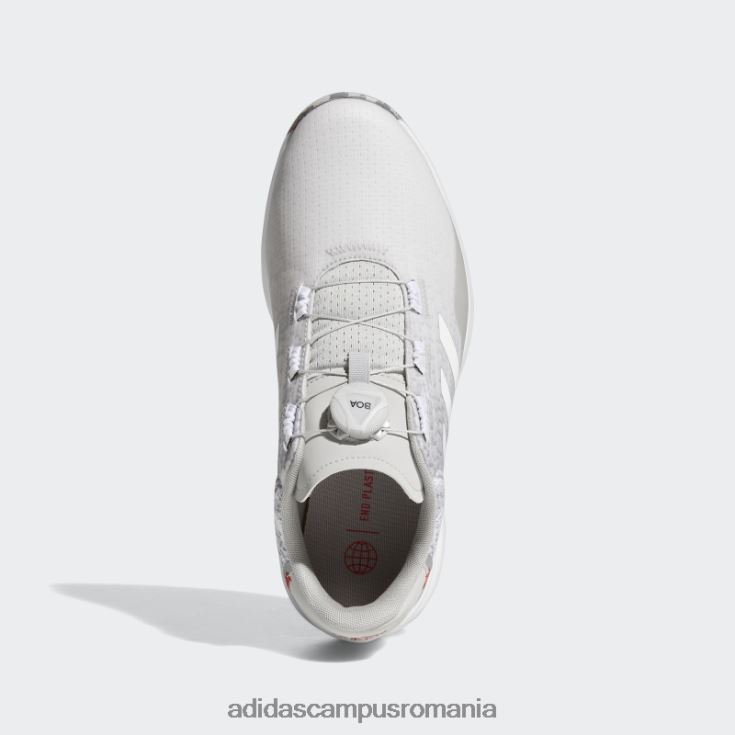 adidas campus romania s2g boa pantofi de golf lați fără vârfuri gri bărbați gri/alb J266N24280