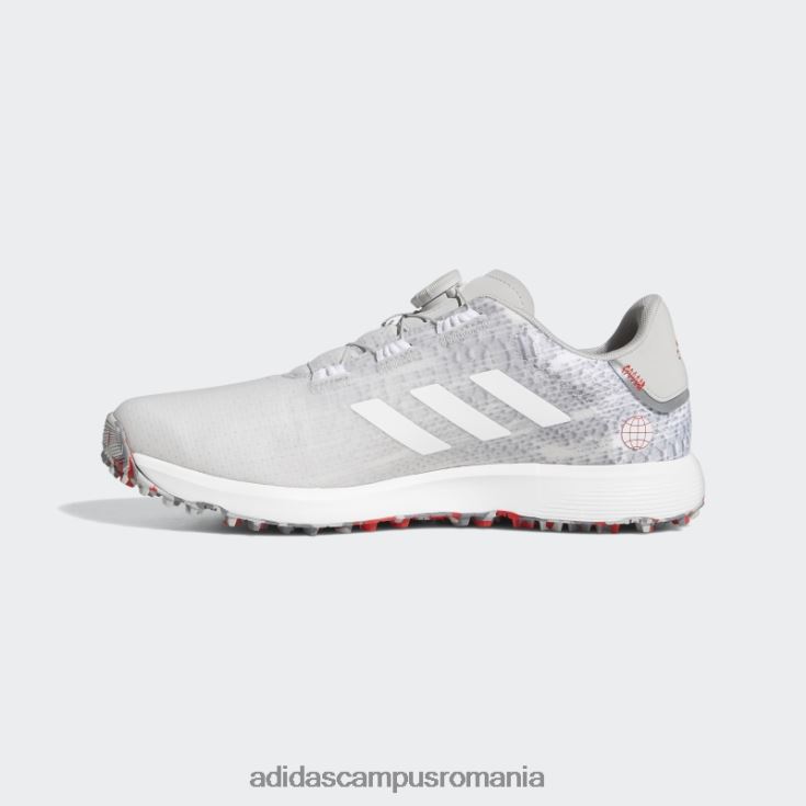 adidas campus romania s2g boa pantofi de golf lați fără vârfuri gri bărbați gri/alb J266N24280