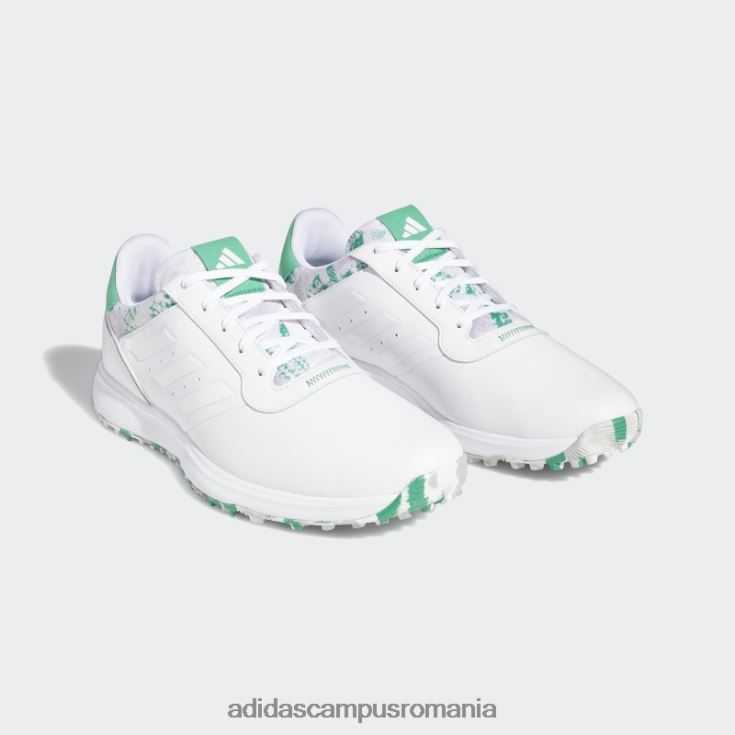 adidas campus romania s2g sl pantofi de golf teren verde bărbați alb/verde curte J266N212610