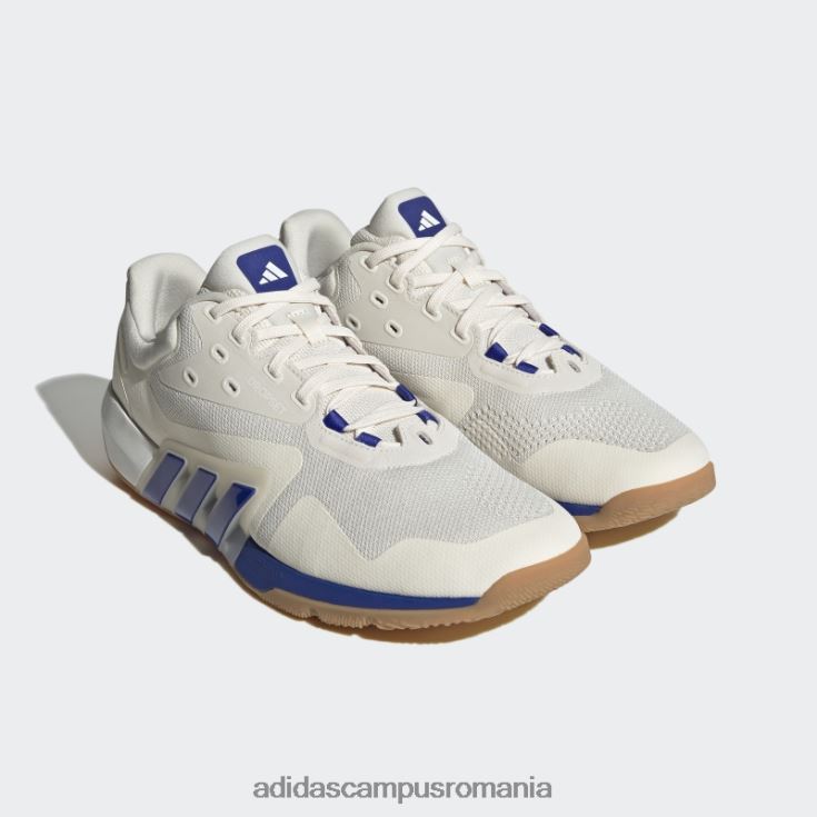adidas campus romania pantofi antrenori dropset albi bărbați alb/albastru/gumă J266N23668