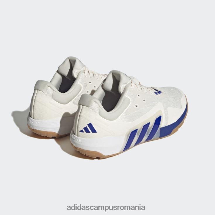 adidas campus romania pantofi antrenori dropset albi bărbați alb/albastru/gumă J266N23668