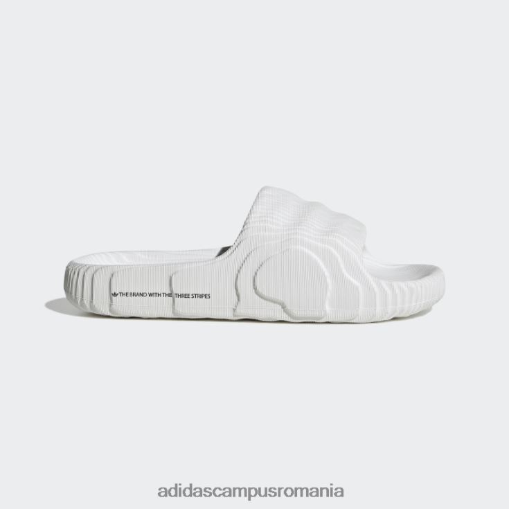 adidas campus romania adilette 22 diapozitive albe bărbați alb negru J266N23866