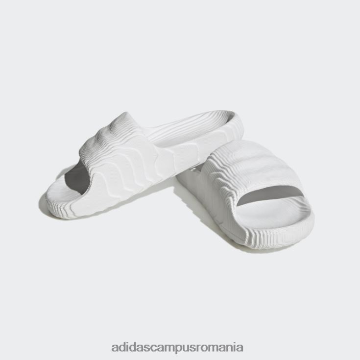 adidas campus romania adilette 22 diapozitive albe bărbați alb negru J266N23866