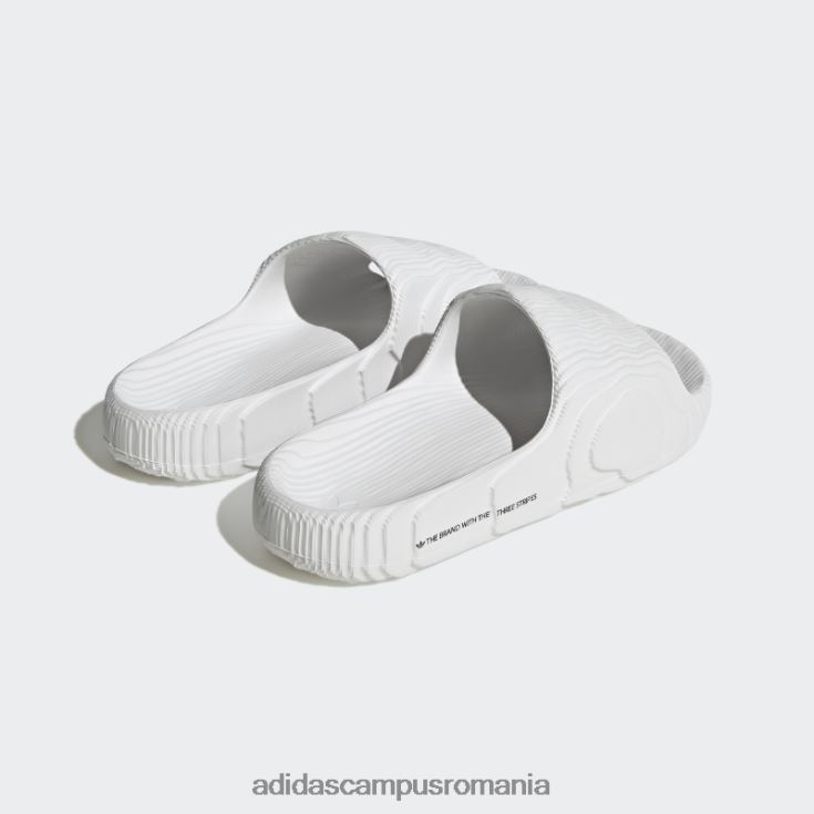 adidas campus romania adilette 22 diapozitive albe bărbați alb negru J266N23866