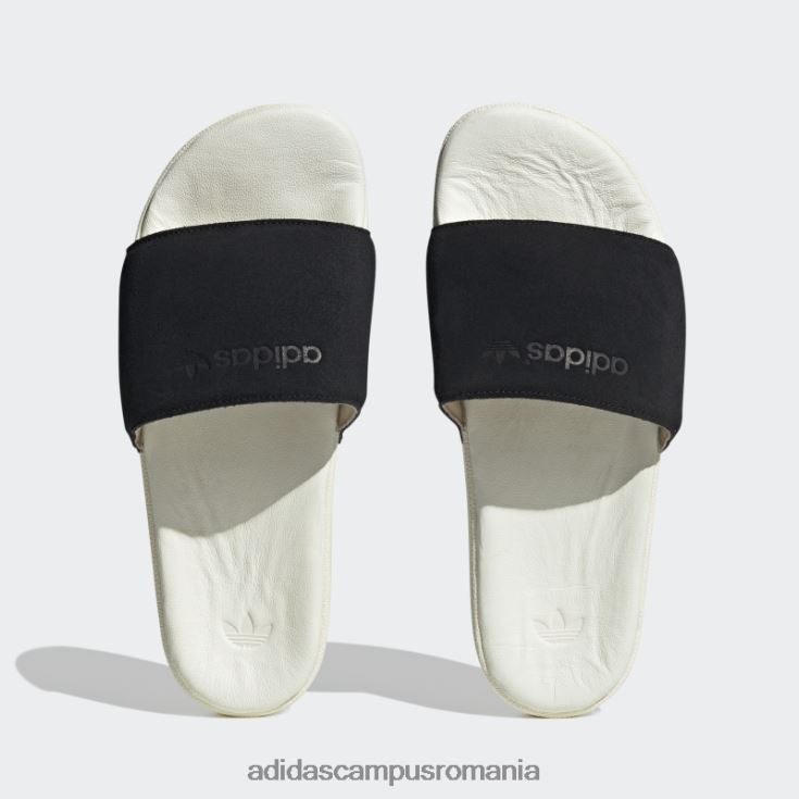 adidas campus romania diapozitive adilette albe bărbați alb negru J266N24346
