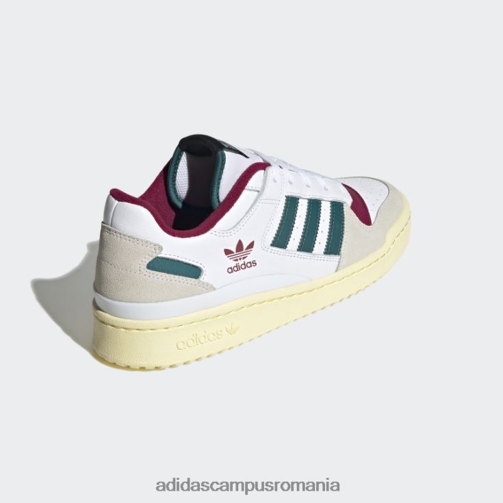 adidas campus romania forum low cl pantofi albi bărbați alb/teal/visiniu J266N2704