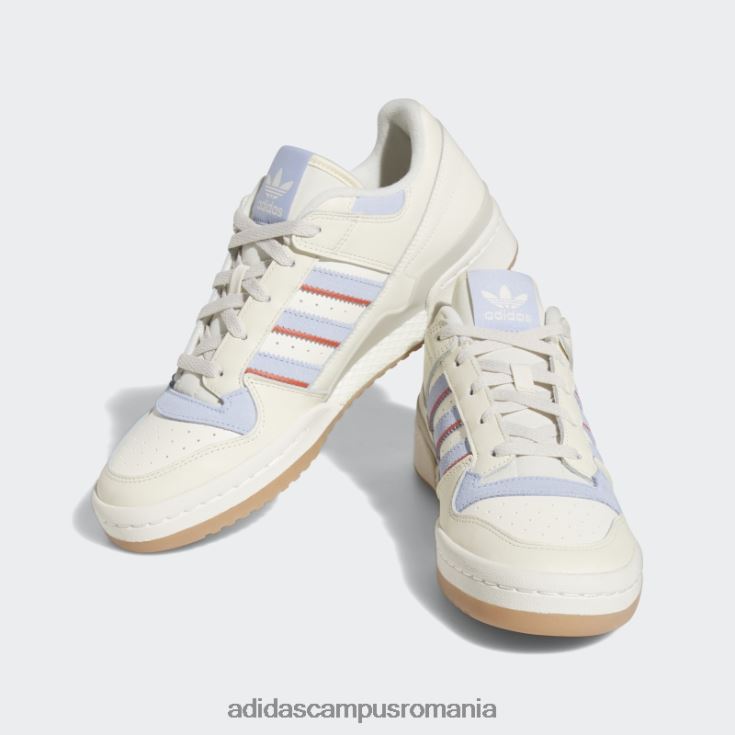 adidas campus romania forum low pantofi clasici albastru zori bărbați alb/albastru zori/rosu J266N2168
