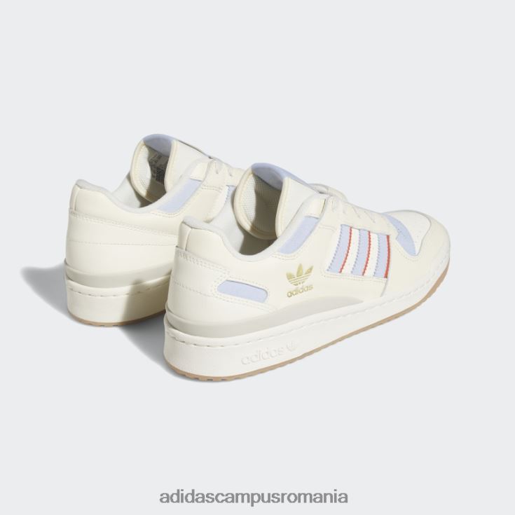 adidas campus romania forum low pantofi clasici albastru zori bărbați alb/albastru zori/rosu J266N2168