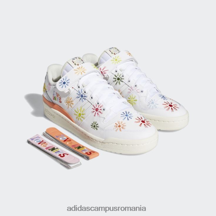adidas campus romania forum low pride pantofi alb adidas bărbați alb/roz adevărat J266N2534