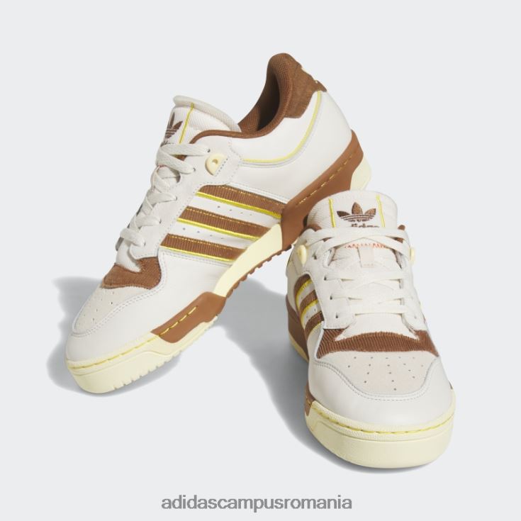adidas campus romania galben rivalitate low 86 pantofi bărbați alb/maro/galben J266N2244