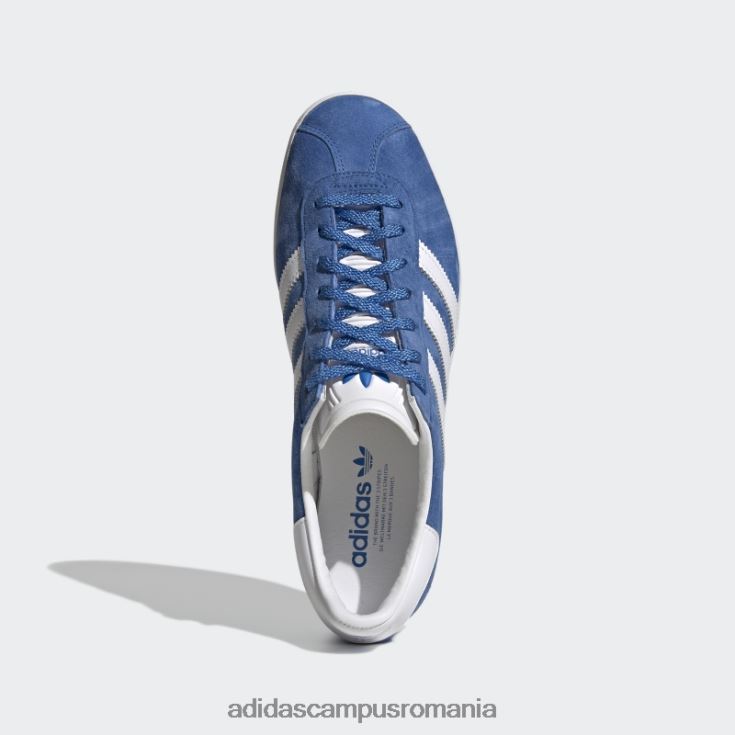 adidas campus romania gazelle 85 pantofi pasăre albastră bărbați pasăre albastră/alb/auriu metalic J266N2211