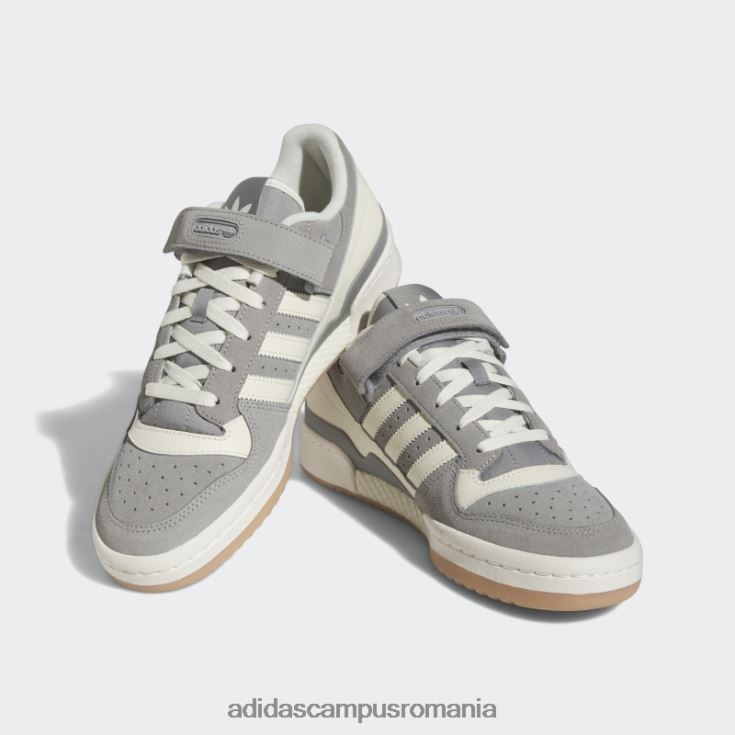 adidas campus romania gum forum pantofi joase bărbați gri/alb/gumă J266N2283