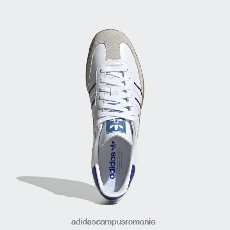 adidas campus romania pantofi albi de samba bărbați alb/albastru/gumă J266N24744