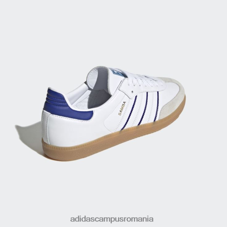 adidas campus romania pantofi albi de samba bărbați alb/albastru/gumă J266N24744