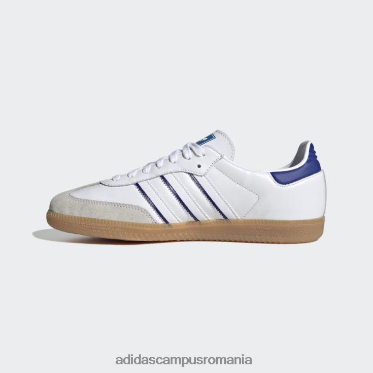 adidas campus romania pantofi albi de samba bărbați alb/albastru/gumă J266N24744