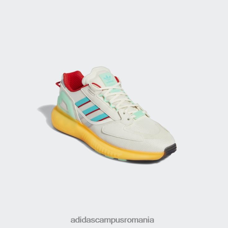 adidas campus romania pantofi albi zx 5k boost bărbați alb/papură de mentă/roșu J266N2695