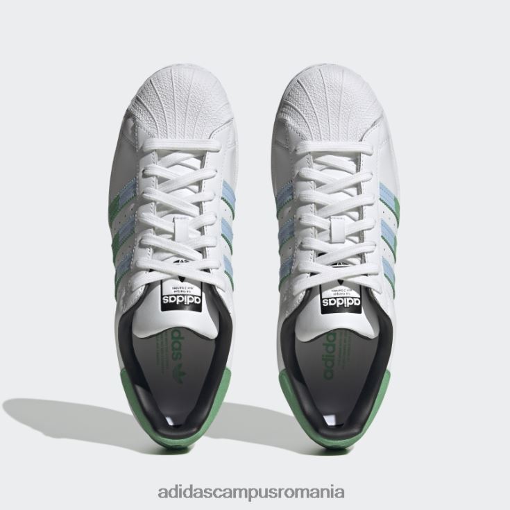 adidas campus romania pantofi de superstar albastru zori bărbați zori alb/verde/albastru J266N24129