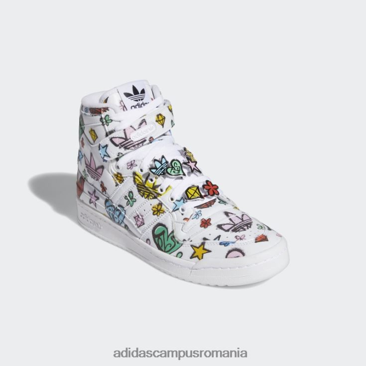 adidas campus romania pantofi jeremy scott forum 84 hi mono alb adidas bărbați alb negru J266N24650