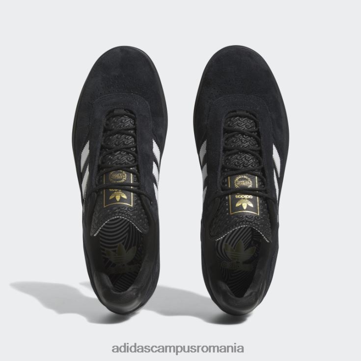 adidas campus romania pantofi puig negri bărbați negru/alb/auriu metalic J266N24075