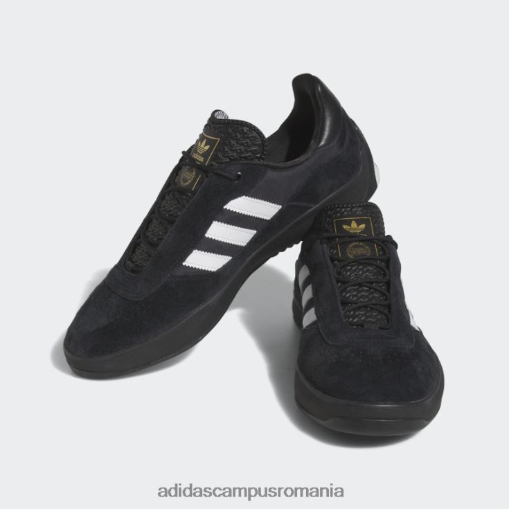 adidas campus romania pantofi puig negri bărbați negru/alb/auriu metalic J266N24075