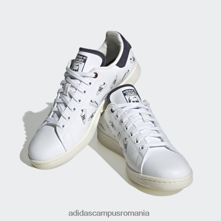 adidas campus romania pantofi stan smith bleumarin bărbați alb/marinier J266N24549