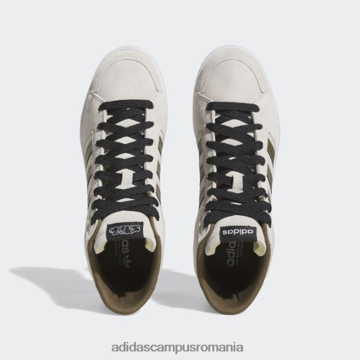 adidas campus romania pantofi superskate stranut albi bărbați alb/urme de măsline/negru J266N25960