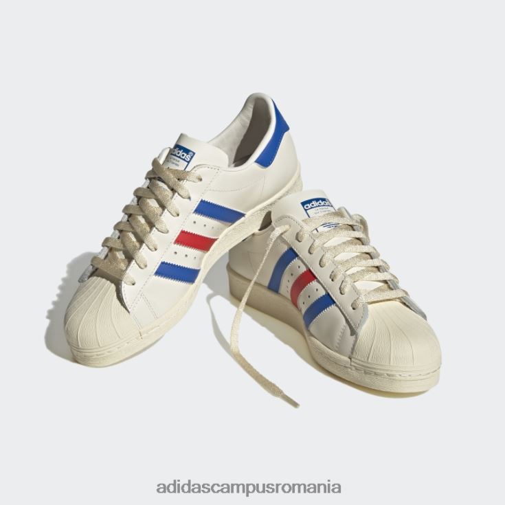 adidas campus romania pantofi superstar 82 albastru zori bărbați alb/albastru zori/rosu J266N24176
