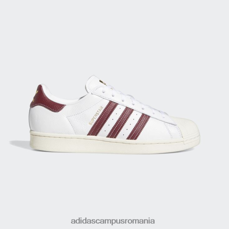 adidas campus romania pantofi superstar cu folie de aur bărbați folie albă/visiniu/aurie J266N24118