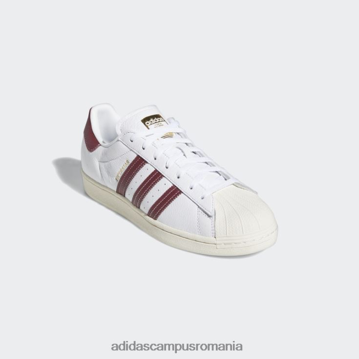 adidas campus romania pantofi superstar cu folie de aur bărbați folie albă/visiniu/aurie J266N24118