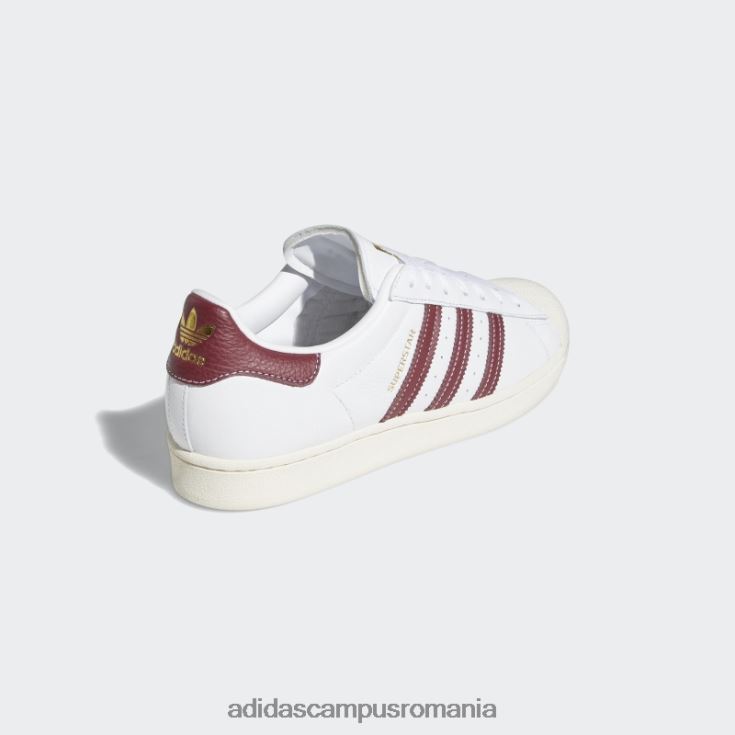 adidas campus romania pantofi superstar cu folie de aur bărbați folie albă/visiniu/aurie J266N24118