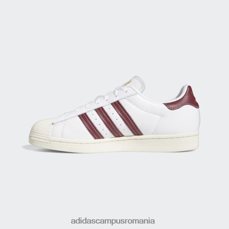 adidas campus romania pantofi superstar cu folie de aur bărbați folie albă/visiniu/aurie J266N24118