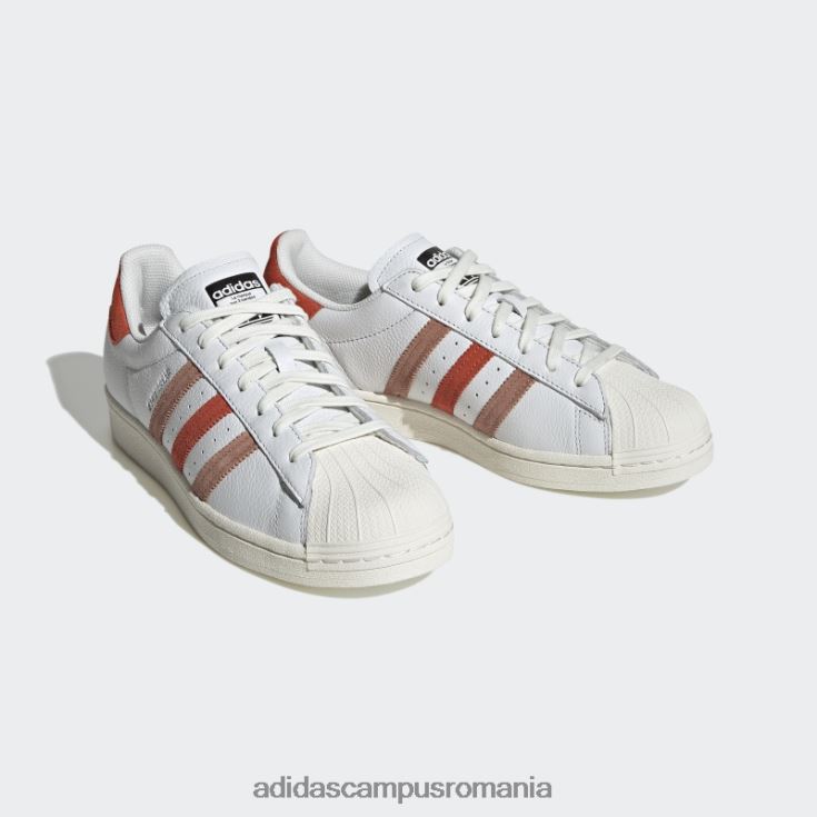 adidas campus romania pantofi superstar de lut bărbați alb/rosu/argila J266N23891