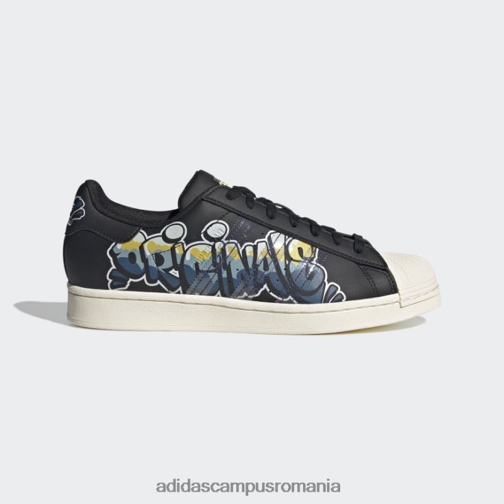 adidas campus romania pantofi superstar fierbinți negru/alb bărbați alb negru J266N2650