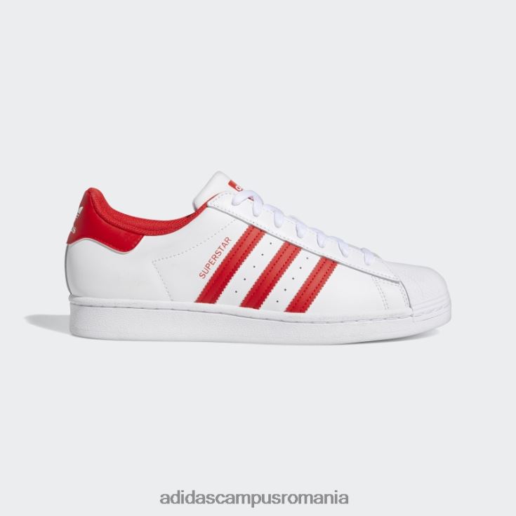 adidas campus romania pantofi superstar moda roșie bărbați alb roșu J266N2525