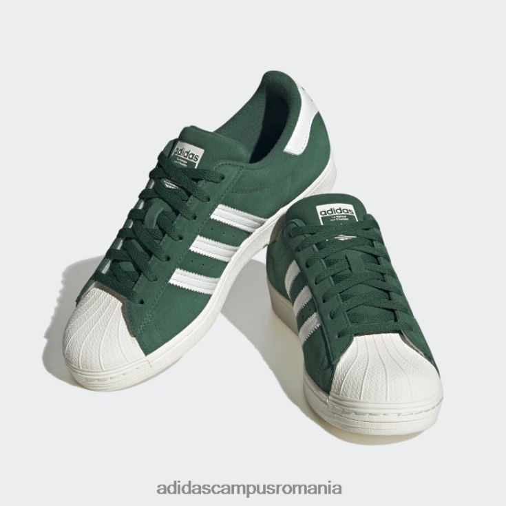 adidas campus romania pantofi superstar verzi eleganti bărbați verde/alb/auriu metalic J266N24066