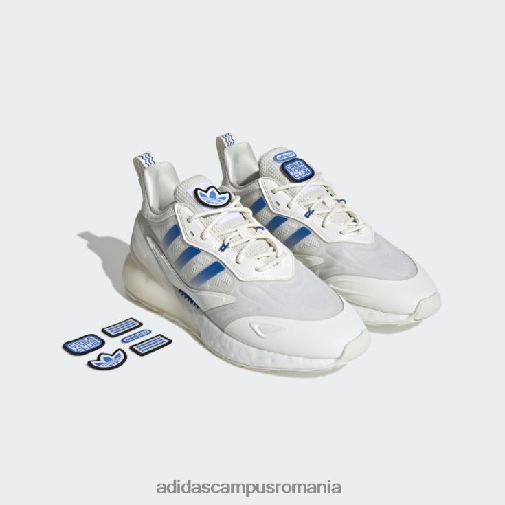 adidas campus romania pantofi zx 2k boost 2.0 alb bărbați pasăre albă/albastru J266N2727