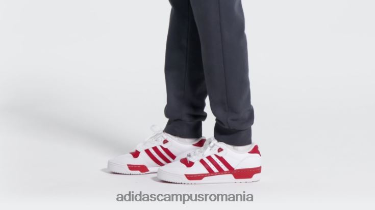 adidas campus romania rivalitate pantofi jos roșii bărbați alb roșu J266N24197